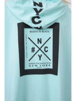 Mätová bunda s kapucňou nadmernej veľkosti Mätová bunda s kapucňou nadmernej veľkosti