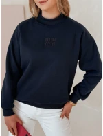 Dámska nadrozmerná mikina s nášivkou LOVASON navy blue FashionStreet BY1416 Dámska nadrozmerná mikina s nášivkou LOVASON navy blue FashionStreet BY1416