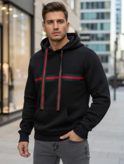 Pánska mikina s kapucňou čierna FashionStreet BX5939