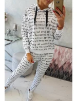 Sada s potlačou biela