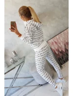 Sada s potlačou biela