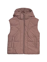 Dámska vesta 4F F299 tmavohnedá 4FWAW25TVJAF299 80S