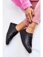 Dámske klasické kožené tenisky Black Misima