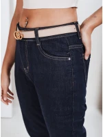 Dámske džínsy mom fit navy blueFashionStreet UY2781