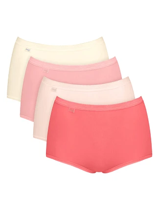 Dámske maxi nohavičky Basic+ C4P - RED - červená kombinácia M006 - SLOGGI Dámske maxi nohavičky Basic+ C4P - RED - červená kombinácia M006 - SLOGGI