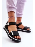 Damskie Sandały Na Platformie Big Star NN274778 Czarne