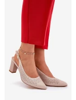 Ażurowe Sandały Ze Szpiczastymi Noskami Na Słupku Sergio Leone SK163 Beżowe Ażurowe Sandały Ze Szpiczastymi Noskami Na Słupku Sergio Leone SK163 Beżowe