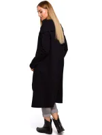 M477 Asymetrická tunika so širokým golierom - čierna