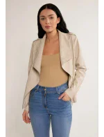 Dámska bunda Ramonesque Imitácia kože JAC0220-23W béžová - Monnari Dámska bunda Ramonesque Imitácia kože JAC0220-23W béžová - Monnari