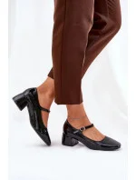 Dámske lodičky na podpätku 77-554 Black - C.M Paris