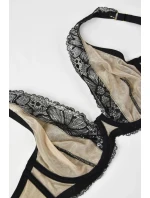 Dámska podprsenka JULIA BRALETTE 19185 Black with beige - Mediolano