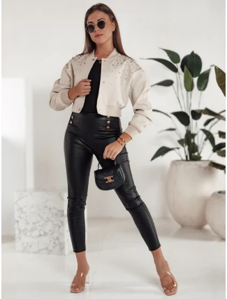 Dámske voskované nohavice SKINLOVE s vysokým pásom čierne FashionStreet UY2198