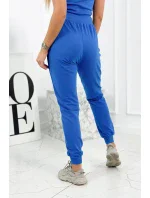 Set 3 v 1 mikina s cvočkami + top + nohavice nevädza modrá Set 3 v 1 mikina s cvočkami + top + nohavice nevädza modrá