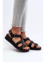 Pachnące Gładkie Sandały Damskie ZAXY NN285007 Czarne