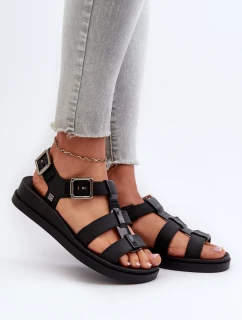 Pachnące Gładkie Sandały Damskie ZAXY NN285007 Czarne