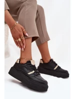 Damskie Sneakersy Na Platformie Big Star SS274360 Czarne