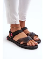 Pachnące Sandały Na Płaskiej Podeszwie ZAXY JJ285011 Czarne