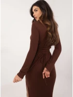 Šaty LK SK 509820.67 tmavohnedé