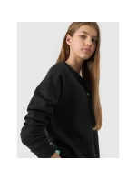 4F Juniorská dievčenská mikina z organickej bavlny bez kapucne