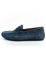 Wrangler Pánske mokasíny Maifield z prírodnej semišovej kože Navy Blue