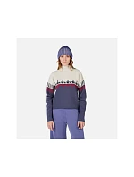 Dámsky sveter ROSSIGNOL W PATTERNED TN SWEATER, modrý Dámsky sveter ROSSIGNOL W PATTERNED TN SWEATER, modrý