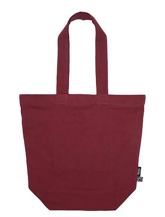 Neutral O 90053 Taška z bio bavlny s certifikátom fairtrade so zipsom 77.0053 bordová