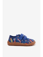 Dětské bačkůrky Barefoot Vesmírná loď Froddo Canvas G1700440-5 Modré