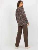 Blúzka D73771M11081A čierna a béžová
