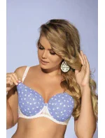 Dámska dojčiaca podprsenka 1418 Svetlomodrá s ecru - Ava Dámska dojčiaca podprsenka 1418 Svetlomodrá s ecru - Ava
