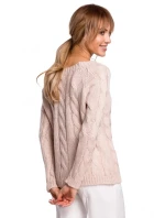 Sveter s výstrihom Bateau M511 sivý - Moe