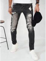 Pánske tmavosivé džínsové nohavice FashionStreet UX4152