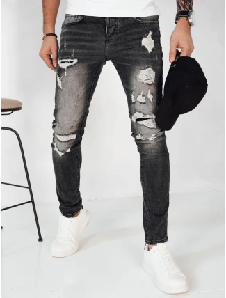 Pánske tmavosivé džínsové nohavice FashionStreet UX4152