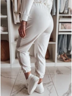 Dámske tepláky ELEGRA v ecru farbe FashionStreet UY2514