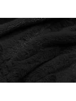 Krátka čierna dámska kožušinová bunda (R8050-1) Krátka čierna dámska kožušinová bunda (R8050-1)