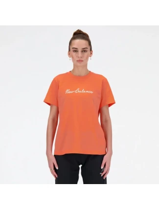 Tričko New Balance S/S Script Tee Gfr W WT41909GFR