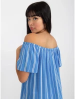 Dámske šaty D73771R30145J bielo-modré - FPrice