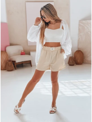Dámske šortky OWN STYLE beige FashionStreet SY0453 Dámske šortky OWN STYLE beige FashionStreet SY0453