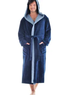 Pánsky župan Tampa duo s kapucňou 3959 tmavomodrý - Vestis