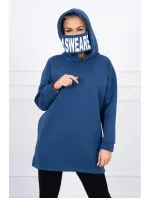 Zateplená mikina s kapucňou z džínsoviny