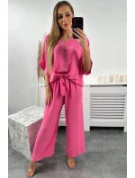 Súprava blúzky a nohavíc ružovej farby