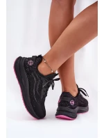 Sneakersy Buty Sportowe Damskie Na Platformie Big Star RR274523 HI-POLY SYSTEM Czarne