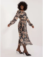 DHJ SK 13928 Šaty.42 čierna a béžová