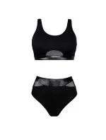 Dámske dvojdielne plavky S48 čierne - Self