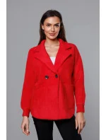 Krátky červený prehoz cez oblečenie typu alpaka (CJ65)