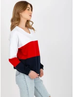 Mikina RV BL 8328.86P biela a tmavo modrá