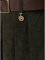 Dámske manšestrové sukne-šortky s opaskom, khaki, FashionStreet SY0622 Dámske manšestrové sukne-šortky s opaskom, khaki, FashionStreet SY0622