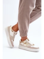 Damskie Niskie Sneakersy Beżowe Regines