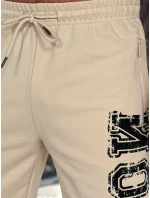 Pánsky khaki set s potlačou FashionStreet AX0801