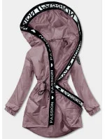 Dámska oversize parka ružová (B8080)