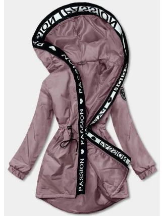 Dámska oversize parka ružová (B8080)
